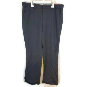 Kenneth Cole Black Wool Cuffed Pants 35